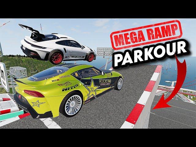 Big High Ramp Jumps with Expensive Sports Lux Cars Crashes #2 - BeamNG Drive