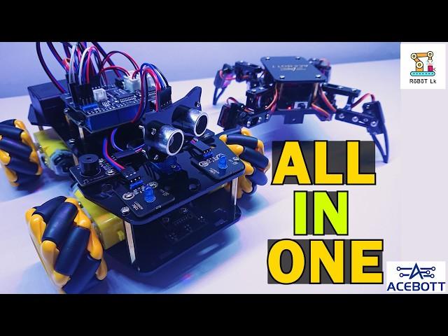 ESP32 All In One Smart Arduino Car 4WD Mecanum Wheel  | Acebott Smart Car | Camera WiFi  Programming