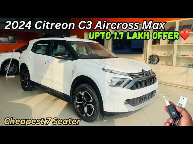 New Citreon C3 Aircross Max Turbo Full Detailed Review  Price & Features ️ 7 Seater Car