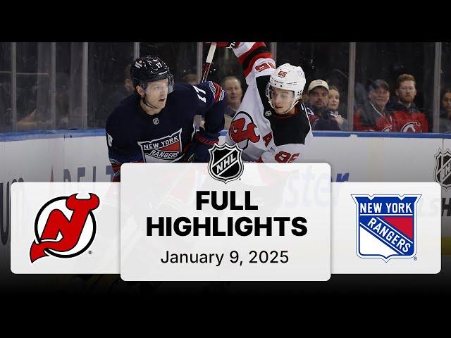 NHL Highlights | Devils vs. Rangers | January 09, 2025