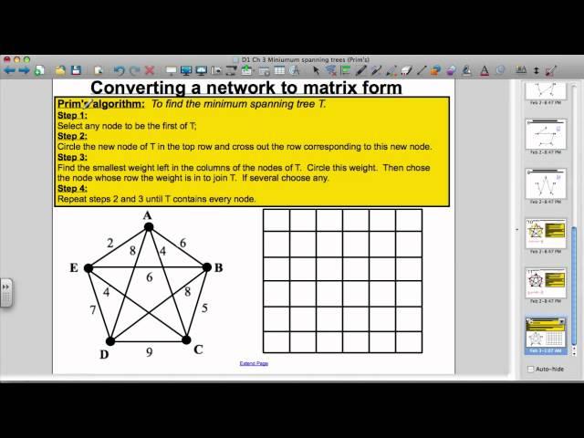 Prim's Algorithm (Decision Maths 1)