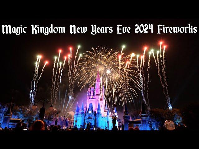 Magic Kingdom New Years Eve 2024 Fireworks - Fantasy in the Sky Full Show in 4K | Walt Disney World