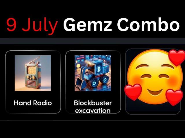 Gemz Daily combo Cards | Gemz Coin Daily Combo 9 JULY 2024