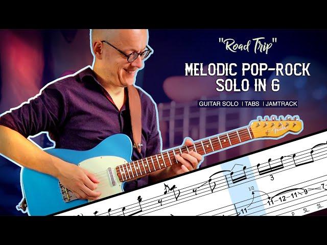 Melodic Pop Rock Solo in G | incl. guitar TABS (Fender Vintera Telecaster)