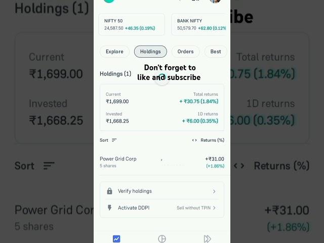 grow app pr first invest kaise kare?       power grid share day 2 profit.