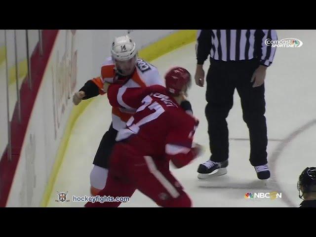 Sean Couturier vs Kyle Quincey Nov 26, 2014