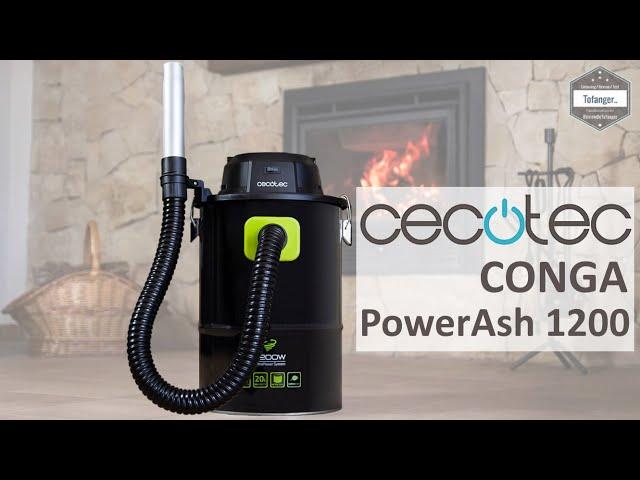 Cecotec CONGA PowerAsh 1200 - Ash vacuum cleaner - Wood stove, Pellet, Barbecue, ... - Unboxing