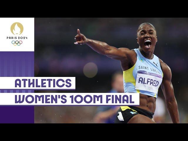 Julien Alfred takes gold!  Women's 100m Final! | #Paris2024 highlights