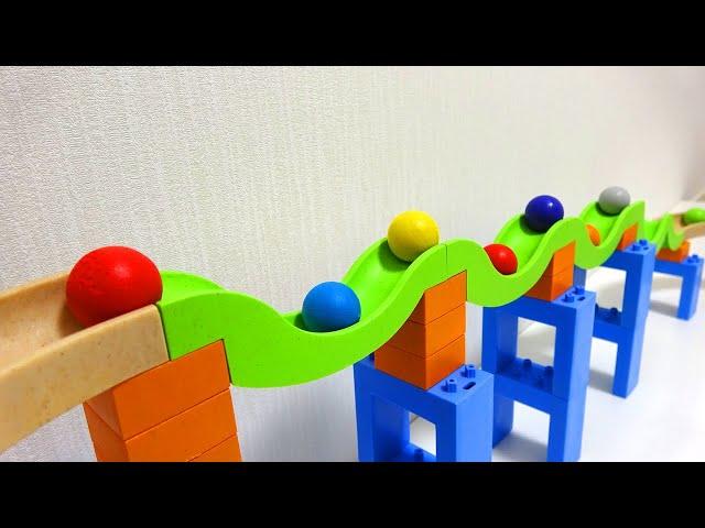 Marble Run Race  Trix Track Wave Slope Course Omnibus Part 1