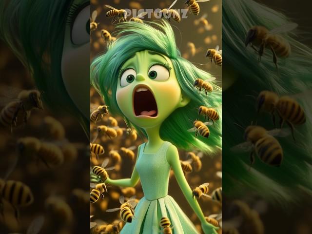 Bees ATTACKED Disgust and Envy! | Inside Out 2 (Cartoon Animation)
