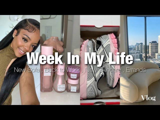 Vlog: week in my life | GETTING BACK TO WORK, NEW SOFA , DECORATING , ERRANDS , NEW SKINCARE +MORE