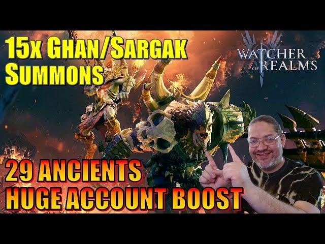 Account Boost! 15x Ghan/Sargak Summons | Forerunners | Watcher of Realms