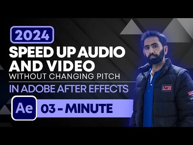 Speed Up Audio & Video Without Changing Pitch in After Effects 2024 | AE Tutorials | Any Motion Pro