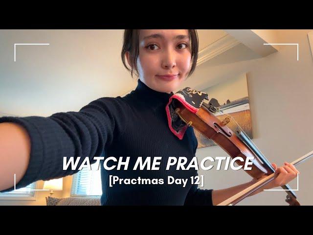 Watch me practice (as a music major) Paganini, Wieniawki, Bach【リアルヴァイオリン練習風景】Practmas Day 12