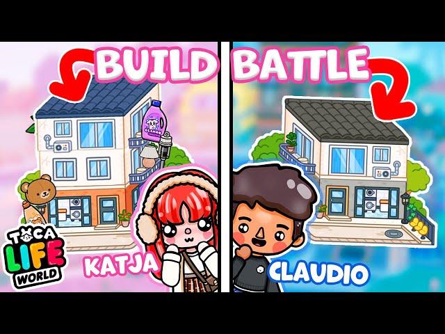 BUILD BATTLE in TOCA BOCA! PRO Katja vs NOOB Claudio - Wohnung im gepflegten Weg