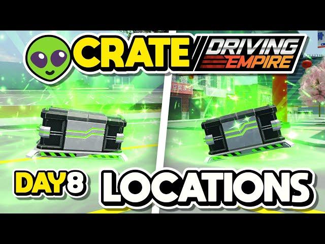 EVERY ALIEN CRATE LOCATION In Driving Empire! | DAY 8!! - Roblox