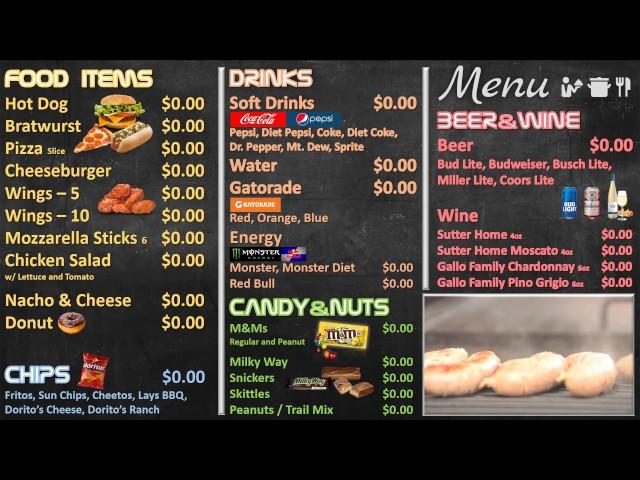 Menu Example