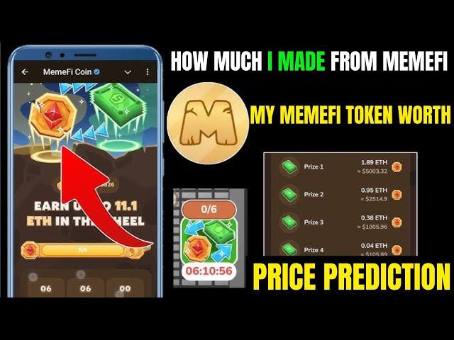 MEMEFI AIRDROP: How Much I Made "My Memefi Token Worth!", Price Prediction.