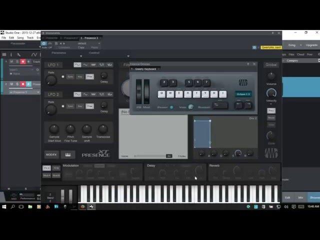 Using Your QWERTY Keyboard to Play VST Instruments in Studio One