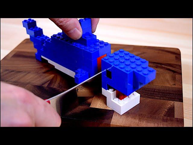 Lego Fried Shark - Lego In Real Life 4 / Stop Motion Cooking & ASMR