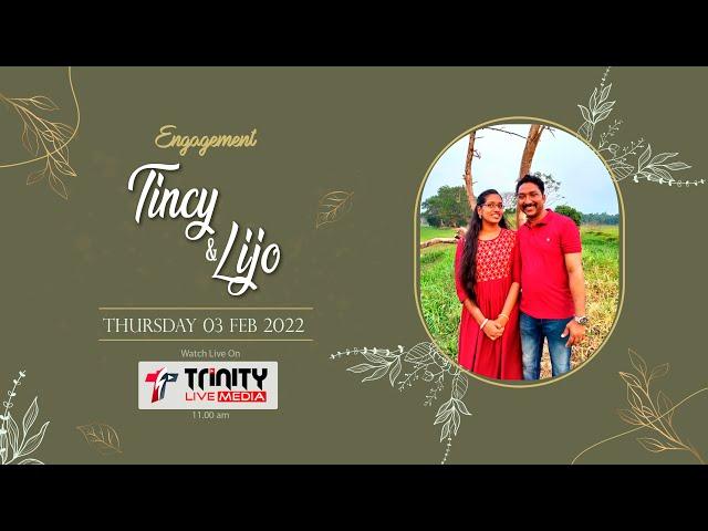 Lijo  & Tincy | February 03 | Engagement live streaming | Trinity LIVE MEDIA