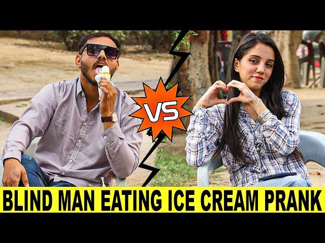 BLIND MAN EATING ICECREAM AND FLIRTING WITH GIRLS PRANK | Epic Reaction @SmartiesPrankTV