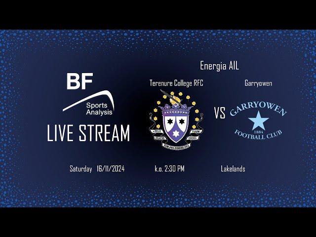 Terenure v Garryowen FC, AIL Rd. 7, 2:30pm 16/11/24 streamed by BF Sports Analysis