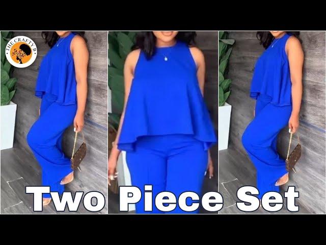 [Two Piece Top And trouser Tutorial] How To Cut A High Low Circle Top And A Trouser