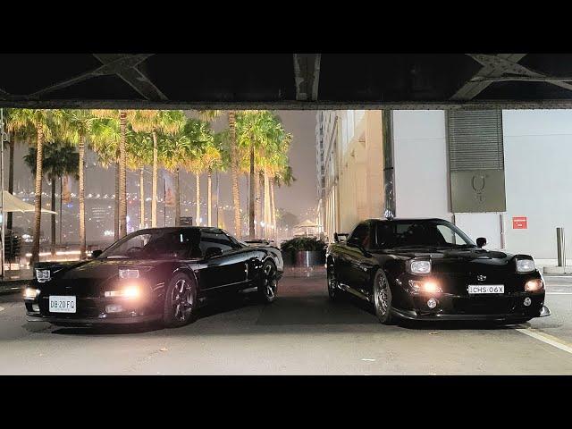 RX7 & NSX at the Royal Automobile Club Sydney carpark