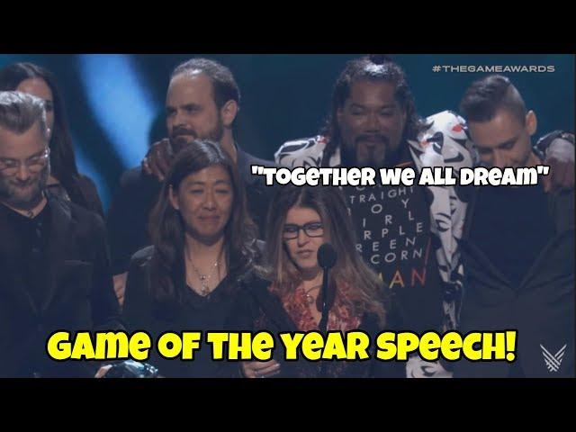 GAME OF THE YEAR! GOD OF WAR SPEECH! GAME AWARDS 2018