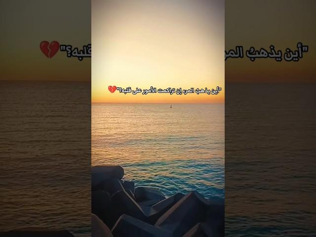 أين يذهب المرء أن تراكمت الهموم علي قلبه️‍🩹