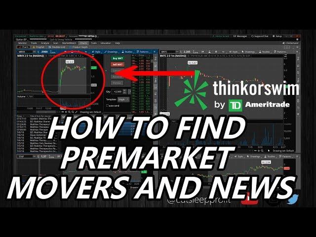 How To Find Premarket Runners and Scan for News - How To Series