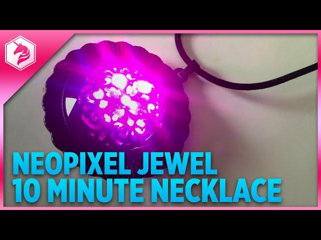 Light Up Necklace with Animated Color Shifting LED - DIY Tutorial with a Gemma and NeoPixels
