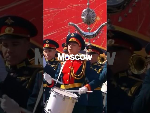 A Russian military parade soldier who seems to have been selected for boxing (?!)