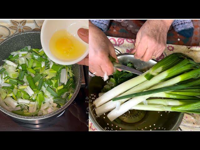 Puche gund te thuul|Kashmiri style Spring onions and egg recipe.