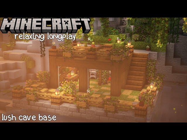 Building a Lush Cave Base - Minecraft Relaxing Longplay 1.20 (No Commentary)