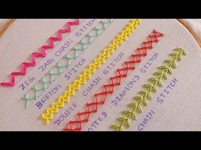 5 Decorative Stitches for Beginners/Basic Hand Embroidery Stitches