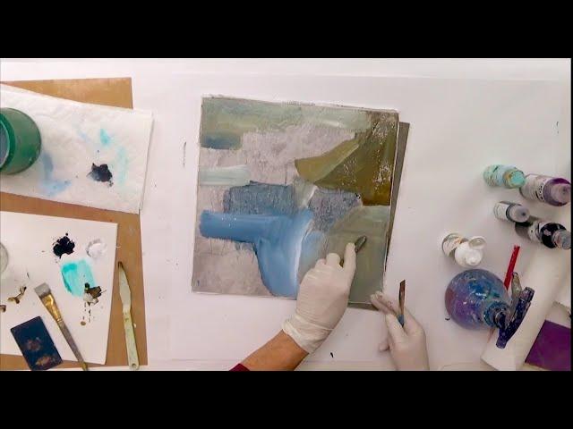 Creating Texture With A Household Items - Floor Tiles - Mixed Media Techniques