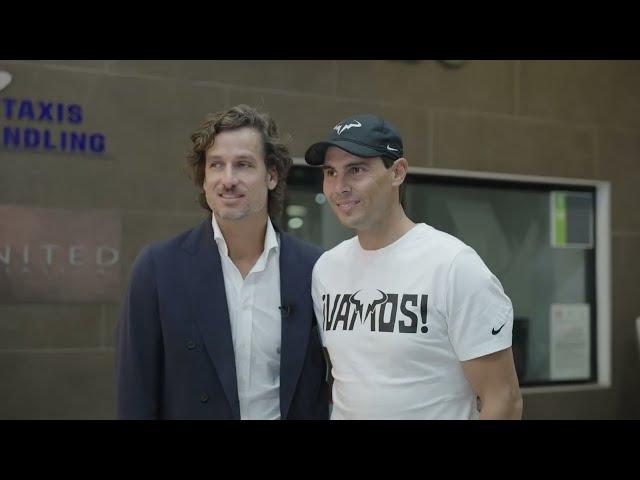 Rafael Nadal arrives in Malaga Airport | Feliciano Lopez & Fans greet him | Goes to venue