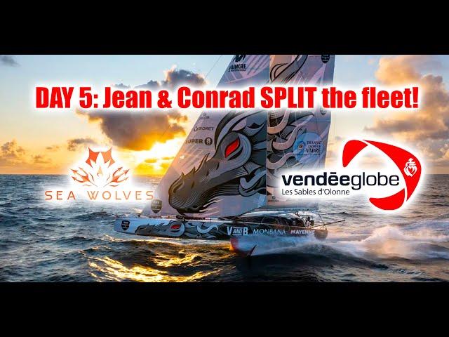 Sea Wolves VendeeGlobe report #5 - Jean & Conrad SPLIT the race! Maxime Sorel forced to retire!