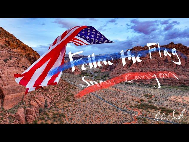 Largest American Flag in Snow Canyon Utah honors Veterans