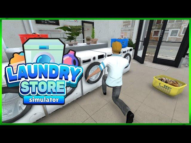 I FINALLY OPENED A CRAZY LAUNDRY BUSINESS! Laundry Store Simulator GAMEPLAY #1