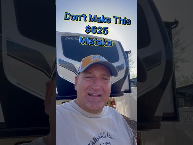 Costly RVing Mistake #rvlife #rvblogger