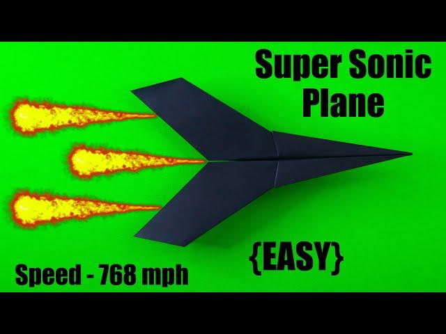 EASY Paper Plane that FLY FAR || BEST Paper Airplanes || Super Sonic Plane