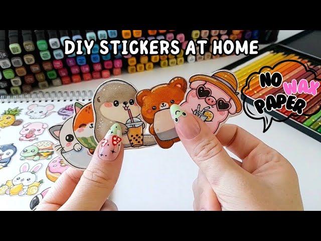 HOW TO MAKE STICKERS ️STEP BY STEP️! (without baking paper)