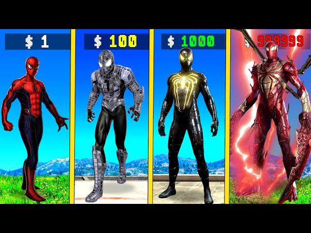 $1 SPIDERMAN to $1,000,000,000 SPIDERMAN in GTA 5