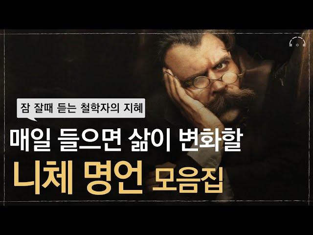 인생에 한번은 니체를 만나야 한다 | 잠 잘때 듣는 니체 명언 모음 | 혼자일 수 없다면 나아갈 수 없다 | 오디오북