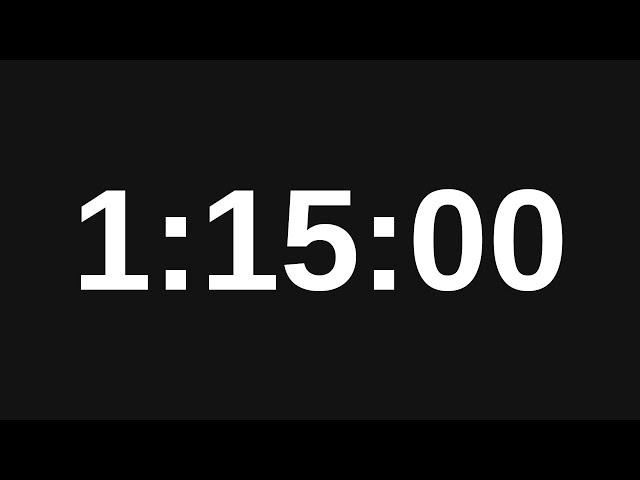 1 Hour 15 Minute Timer - 75 Minute Countdown Timer