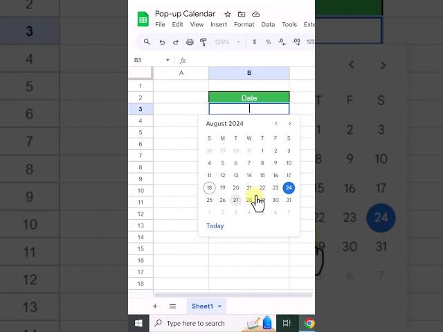 Google Sheets - How to add a Pop-Up Calendar to cells! #calendar #sheets #edtechquazi