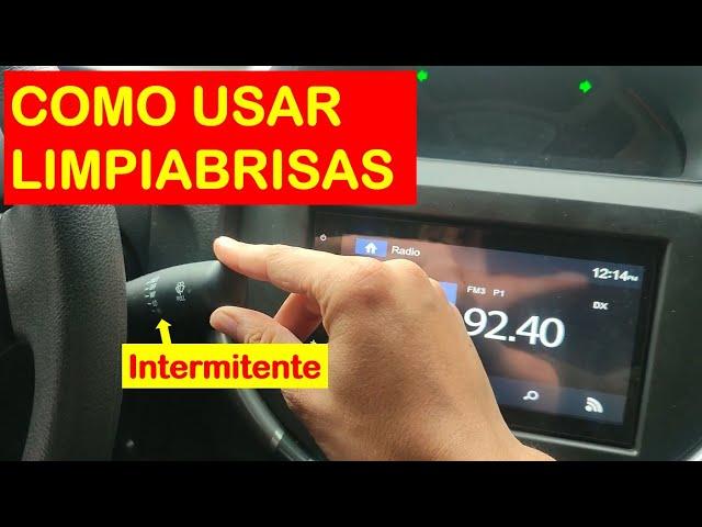 Como Usar y Accionar los LIMPIABRISAS del carro